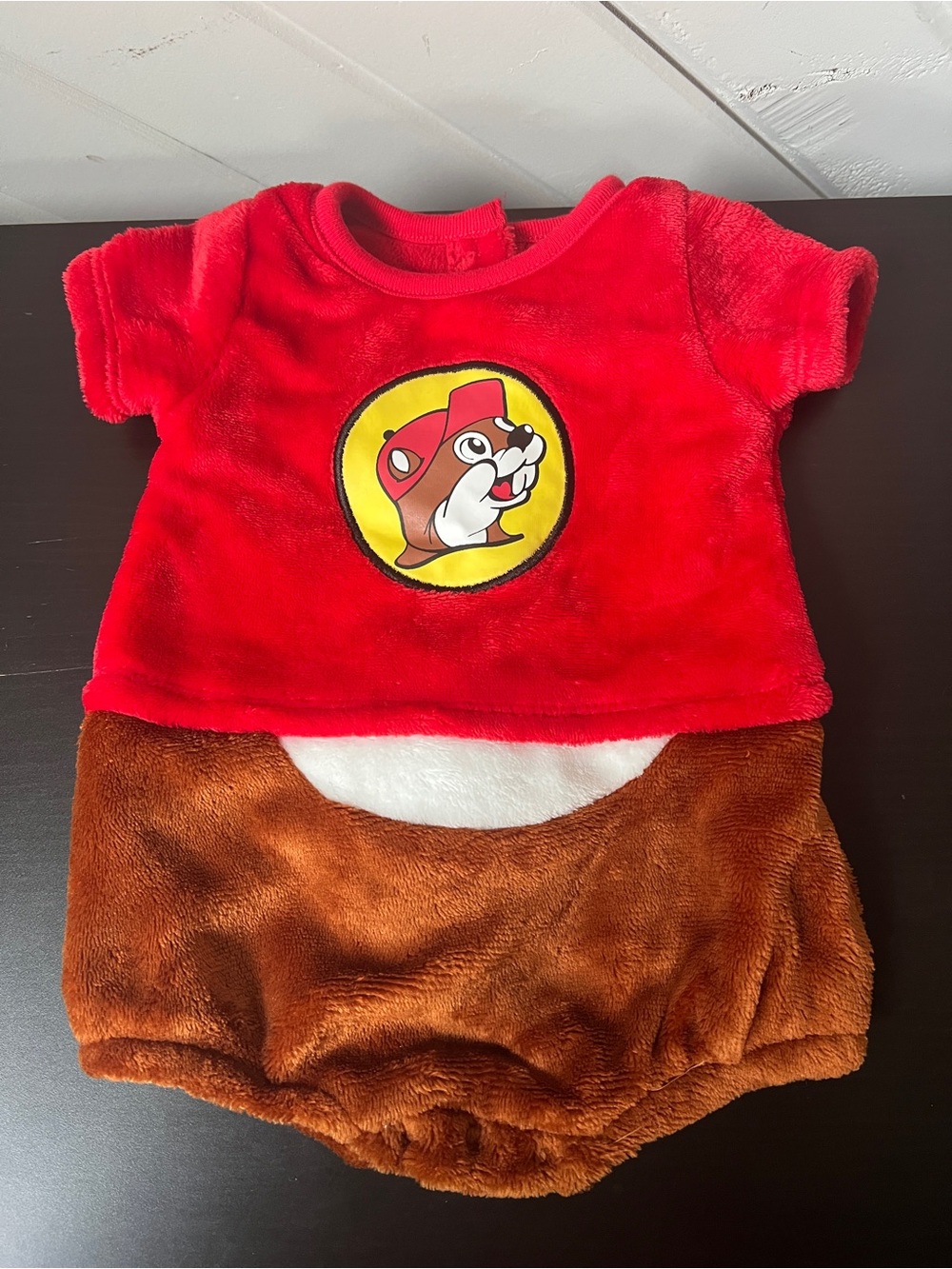 Buc-we’d One Piece Infant Baby 6 Months Beaver Patch Gas Station Travel Costume
